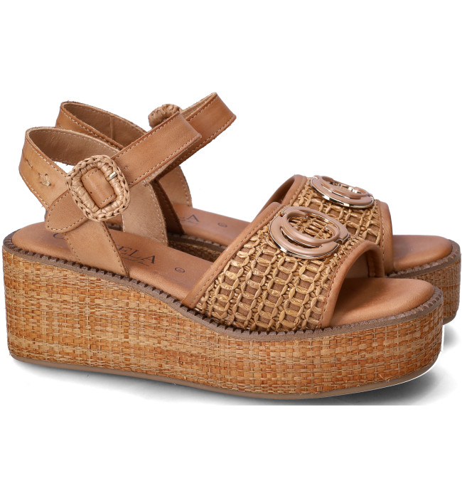 Carmela zeppa donna camel