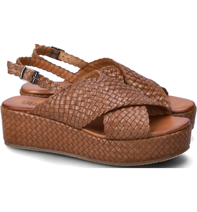 Vueva zeppa donna cognac