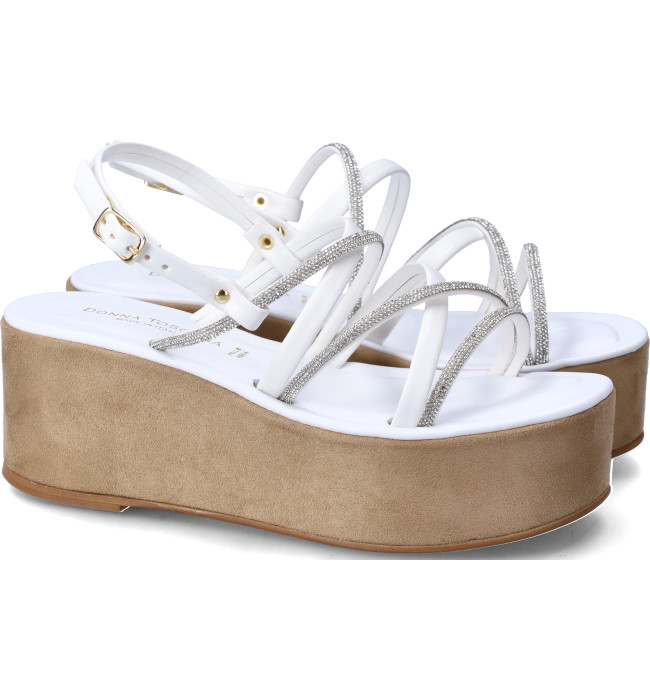 Donna Toscana zeppa bianco