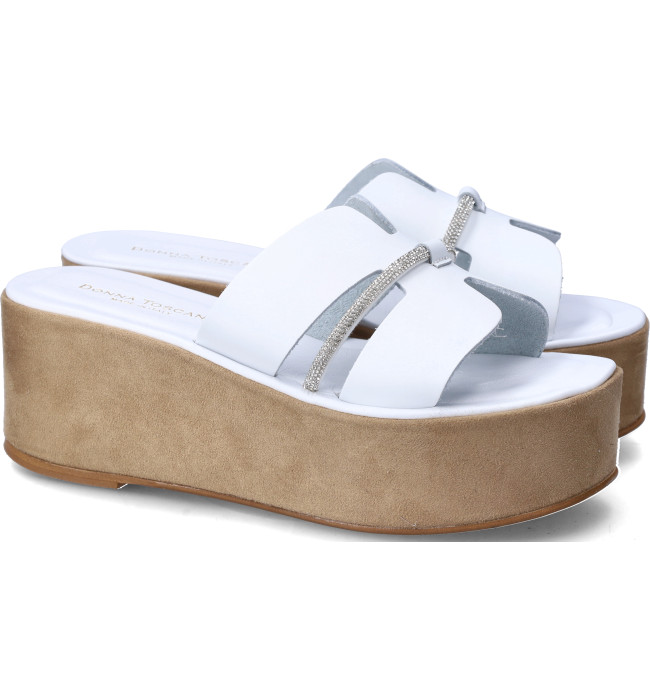 Donna Toscana zeppa bianco