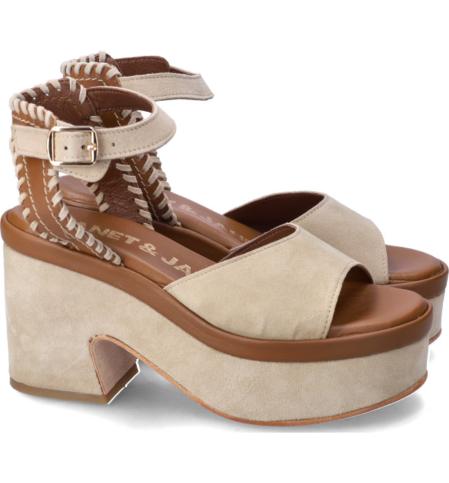 Janet sandalo alto beige