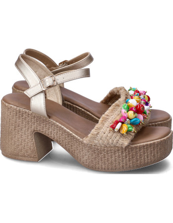 Nini sandalo alto beige