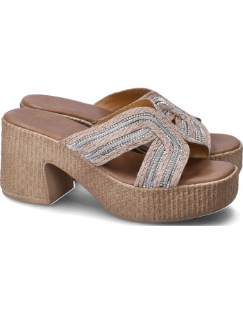 Nini sandalo alto taupe