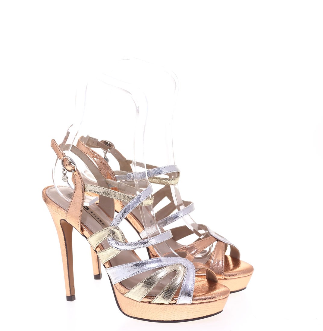 06 MILANO SANDALO ALTO ROSE-GOLD TAGLIA 39