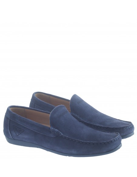 MOCASSINO MODELLO BARCA IN PELLE BLU NAVY - Calzature Paciocco