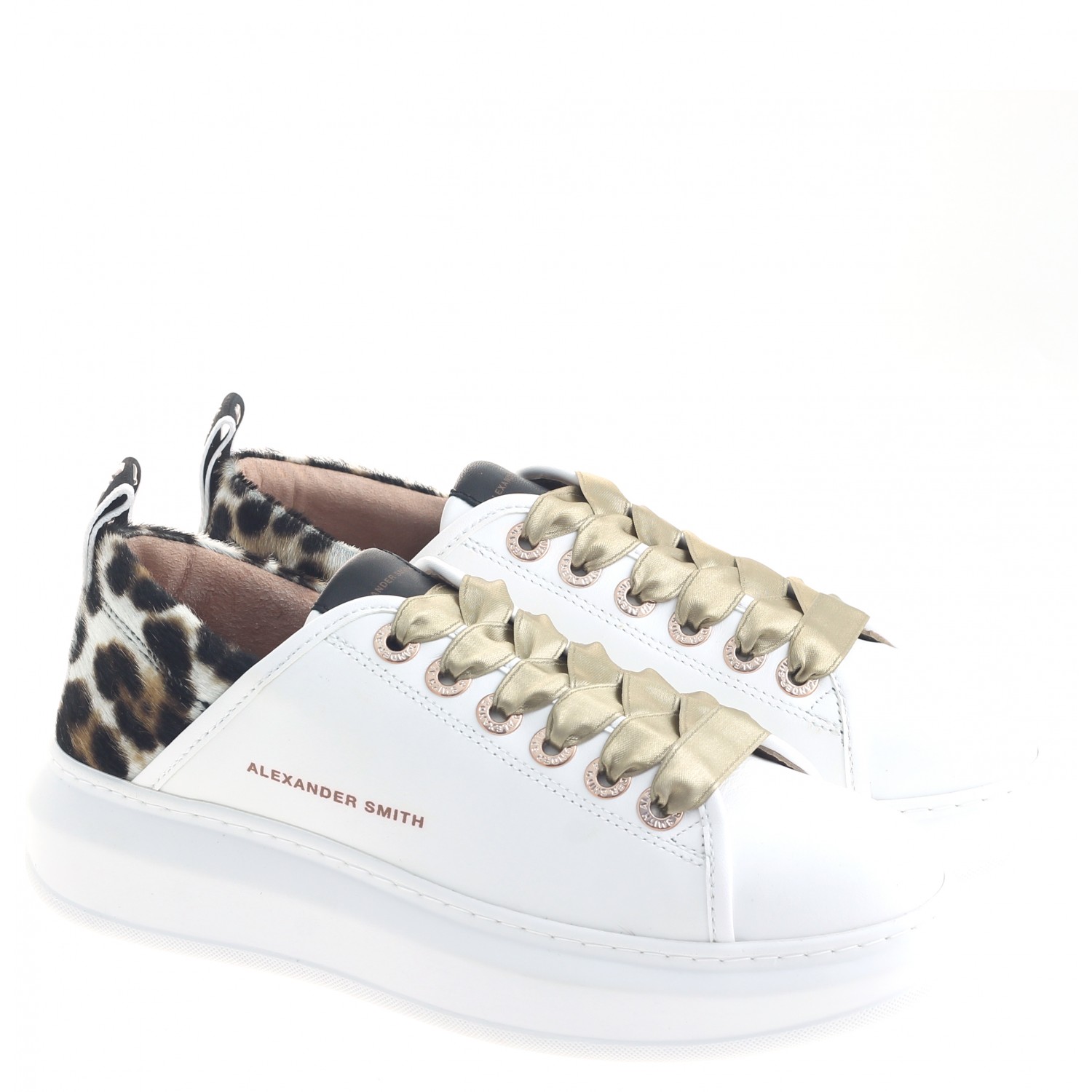Alexander Smith Sneakers Donna Wembley Bianco E113811-Bianco-Nero-I21