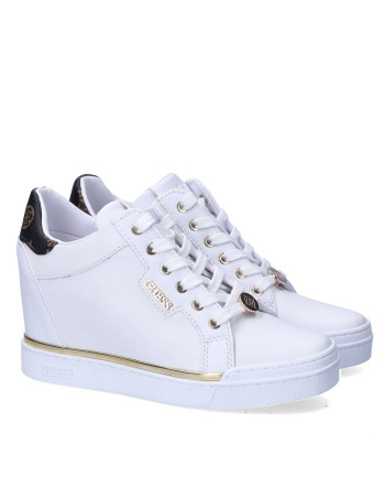 GUESS DONNA SNEAKERS WHI-BROWN
