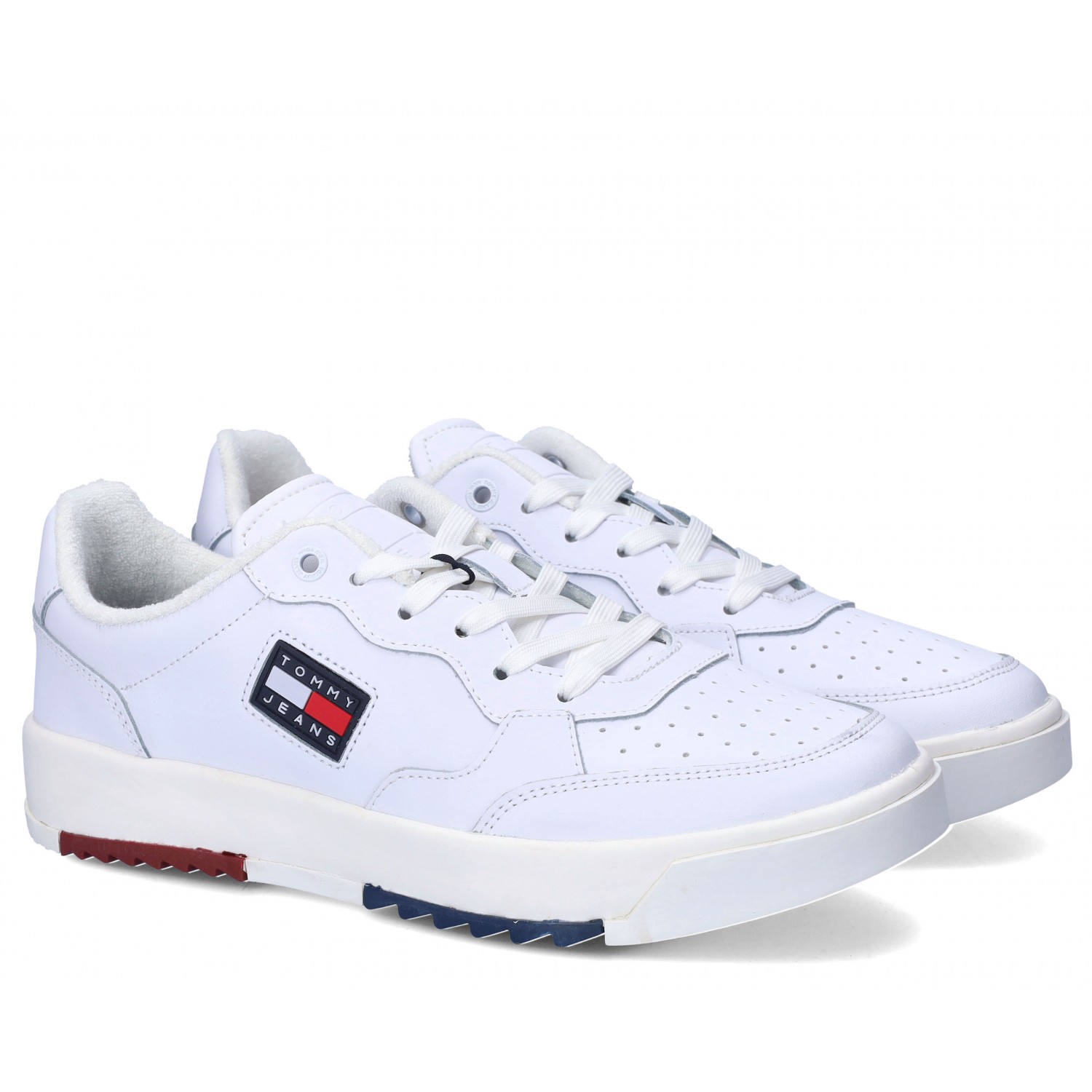 Scarpe Uomo TOMMY HILFIGER Sneakers Running con Nastro Iconico in Tessuto  colore Blu a sconto