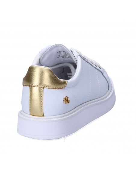 RALPH LAUREN SNEAKERS DONNA WHI-GOLD TAGLIA 37