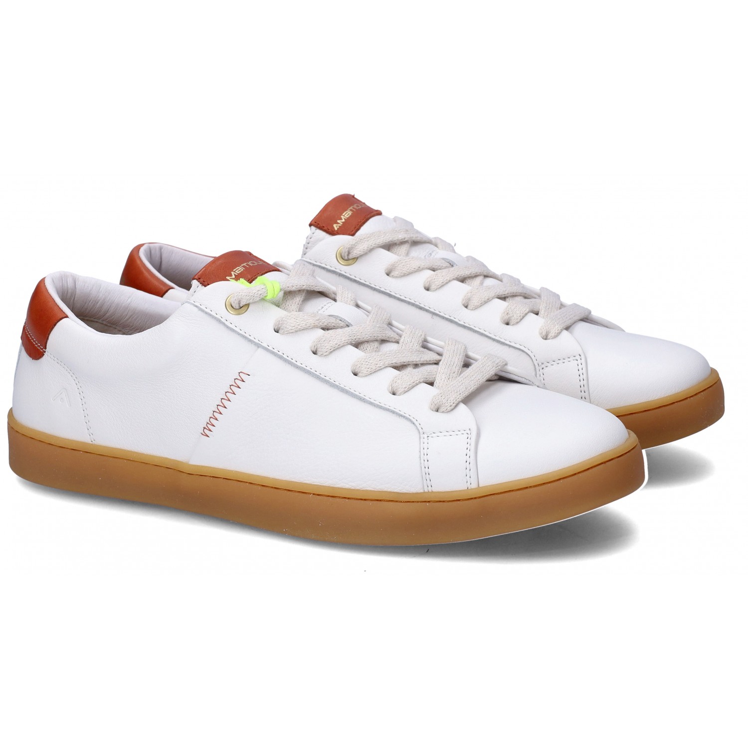 Sneaker Ambitious Bianca Beige Ruggine | Poker's Calzature