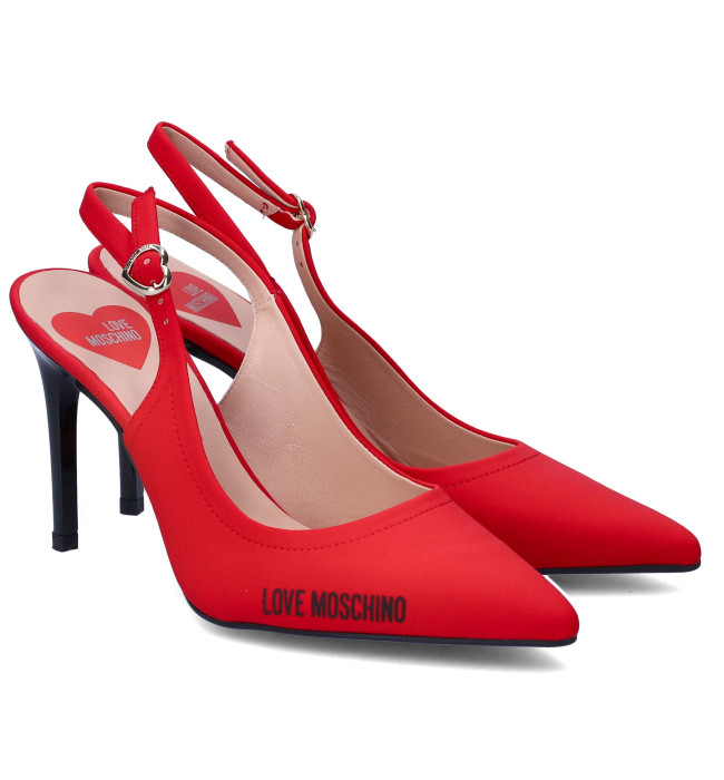 LOVE MOSCHINO SCARPA CON TACCO ROSSO TAGLIA 36