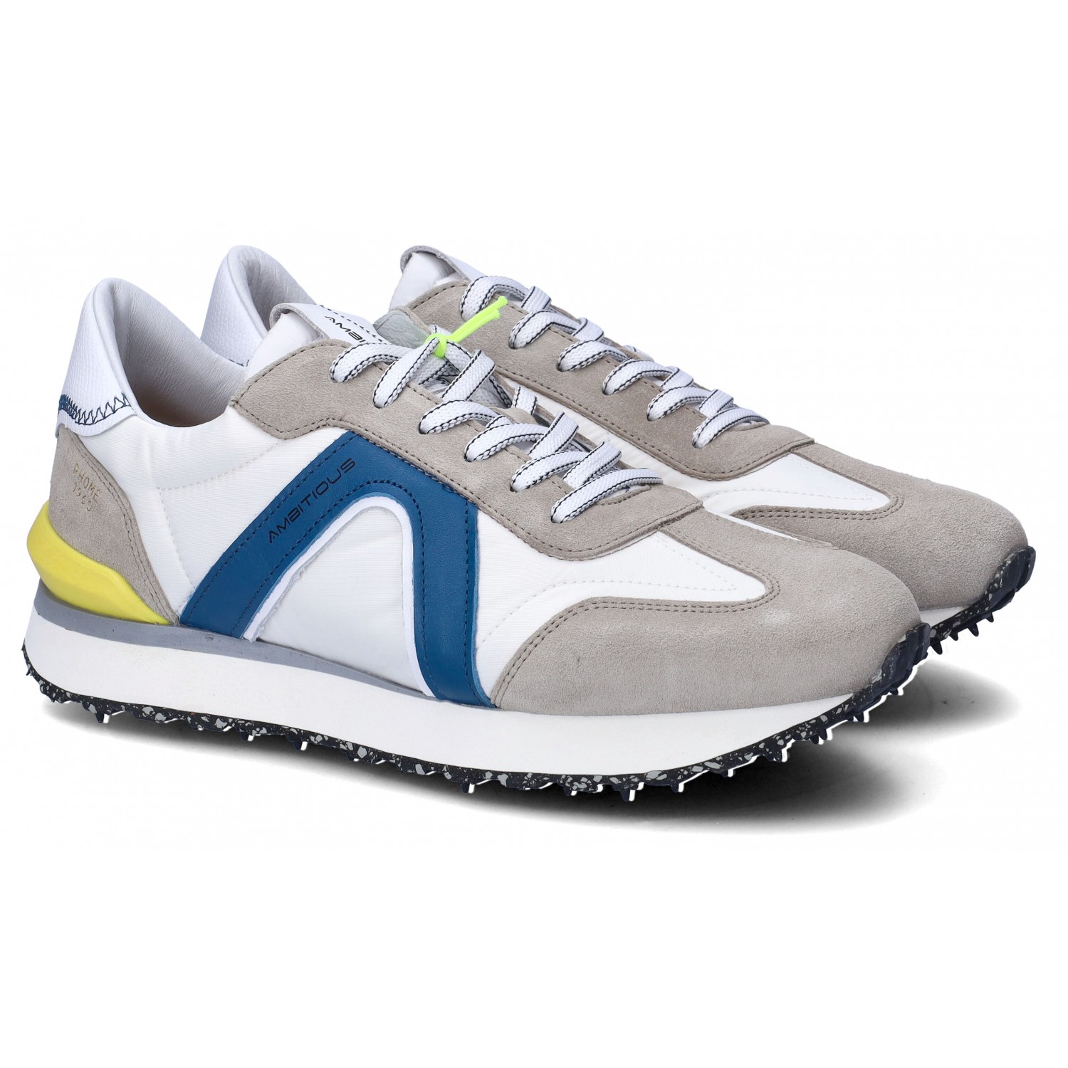 AMBITIOUS SNEAKERS UOMO WHI-BLU TAGLIA 40