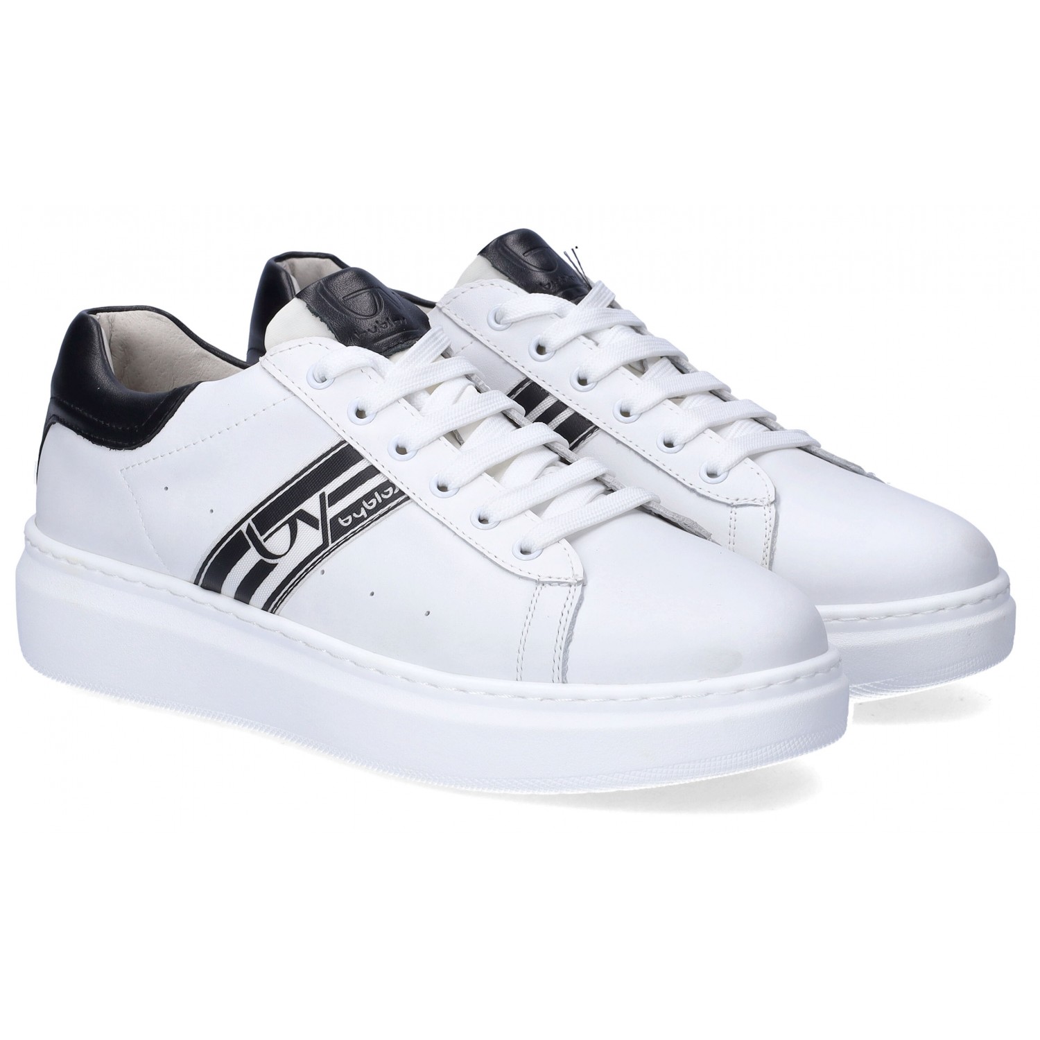 BYBLOS Sneakers Uomo WHITE-BLK TAGLIA 40