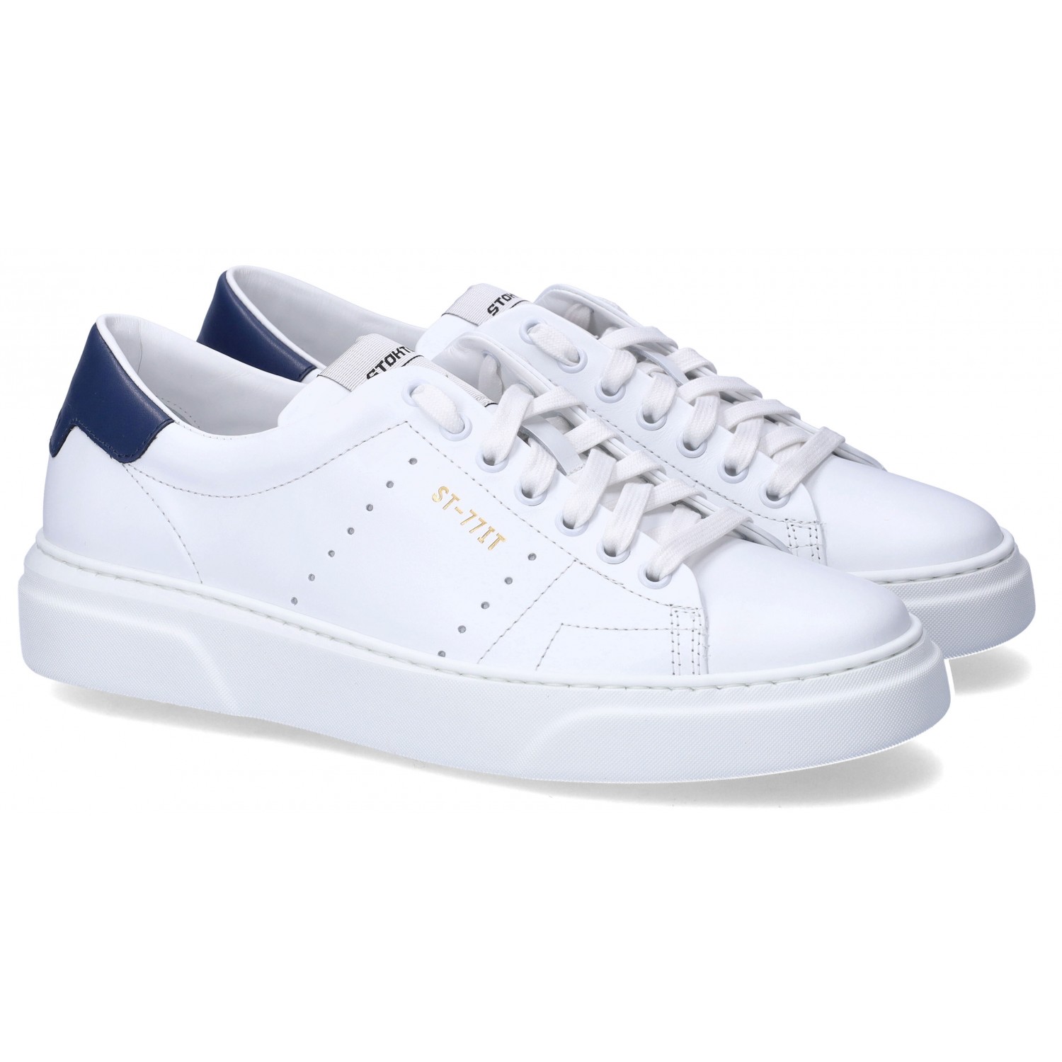 STOKTON Calzature Uomo Sneakers in Pelle Bianca con Bande Laterali e Fondo  Ultra Leggero - Stokton - Spatarella.eu