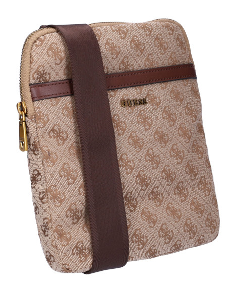 GUESS BORSA UOMO BEI-BROWN TAGLIA PZ