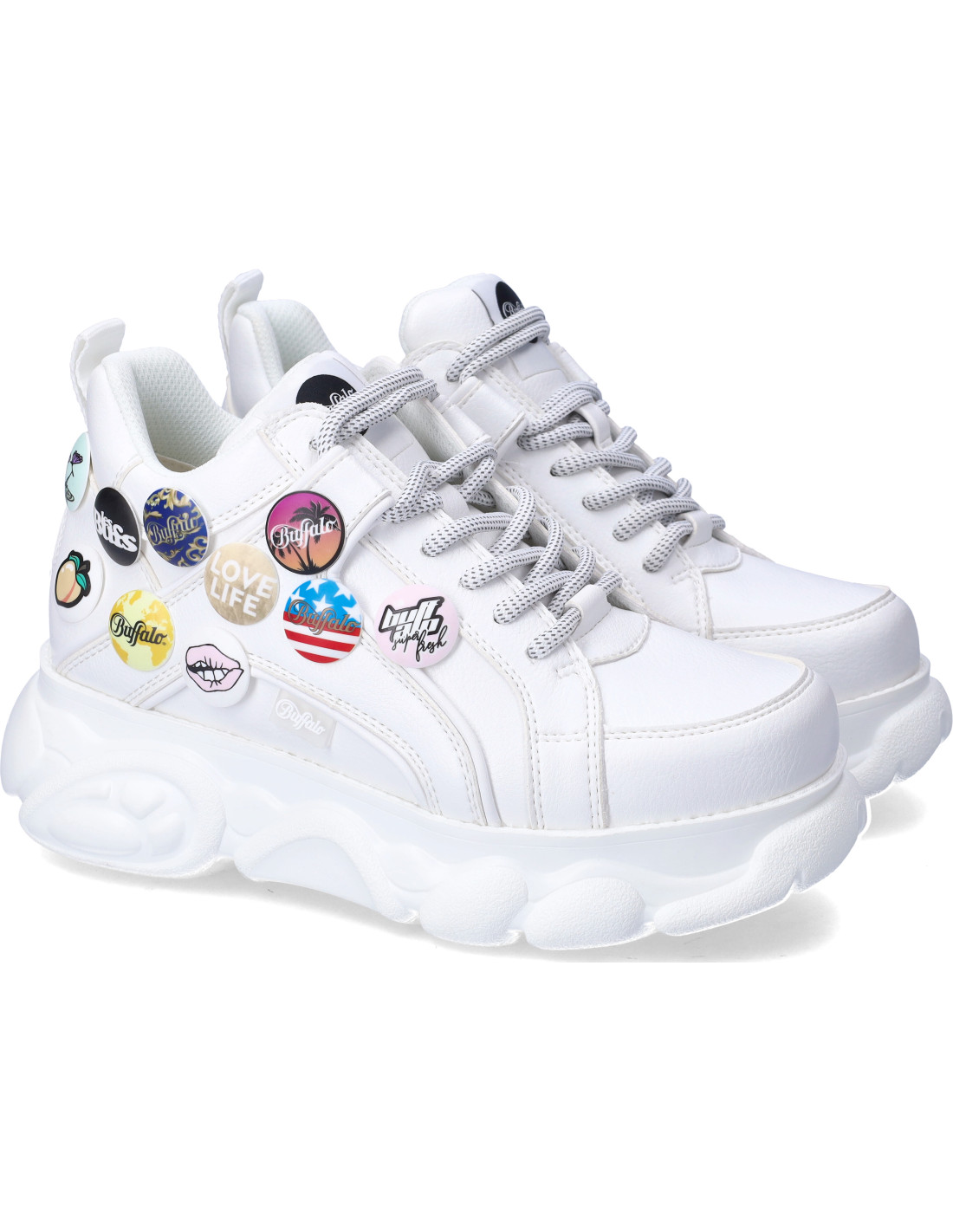 Buffalo sneakers white cheap
