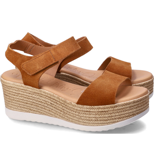 Oh My Sandals zeppa camel